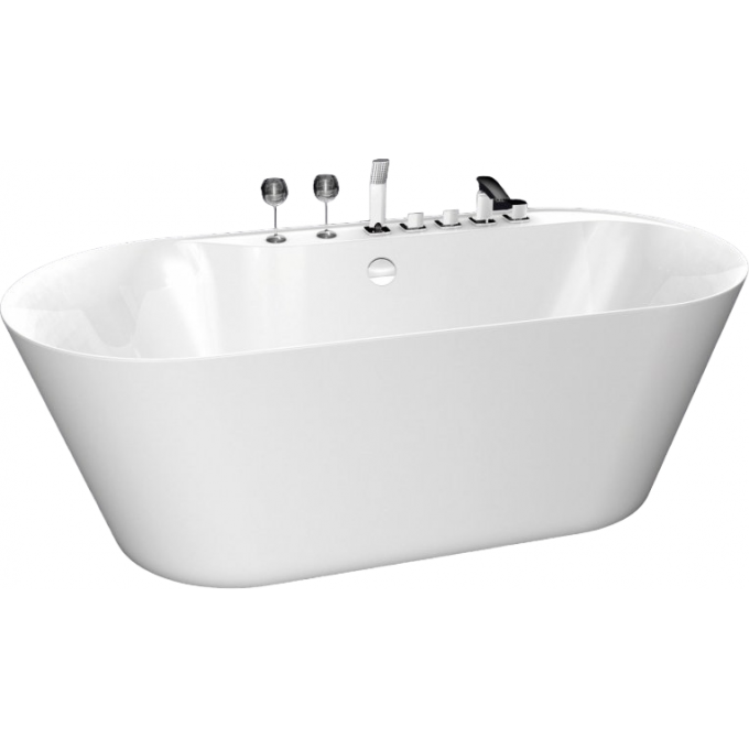 Акриловая ванна BELBAGNO BB14-GREYMARBLE