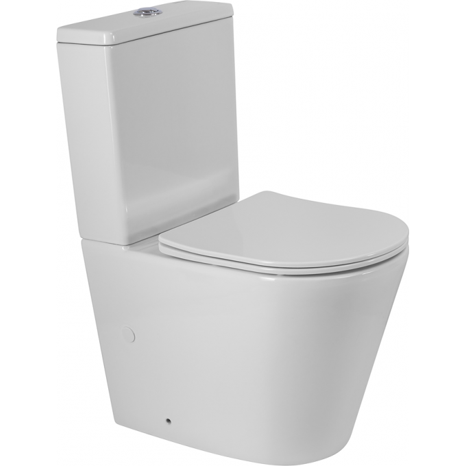 Чаша унитаза BELBAGNO безободкового со смывом "Торнадо" с сиденьем дюропласт soft close BB2149CP-TOR/SC