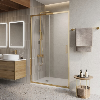 Душевая дверь BELBAGNO LUCE-BF-1-100-C-ORO