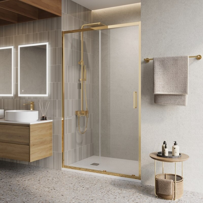 Душевая дверь BELBAGNO LUCE-BF-1-100-C-ORO