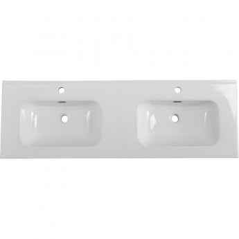 Керамическая раковина с двумя чашами BELBAGNO BB1400-2-ETL, 1410x460x175