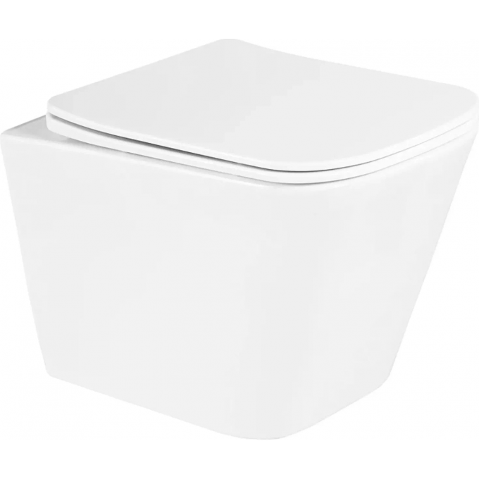 Подвесной безободковый унитаз BELBAGNO DUE BB3103CHR-BS/SC