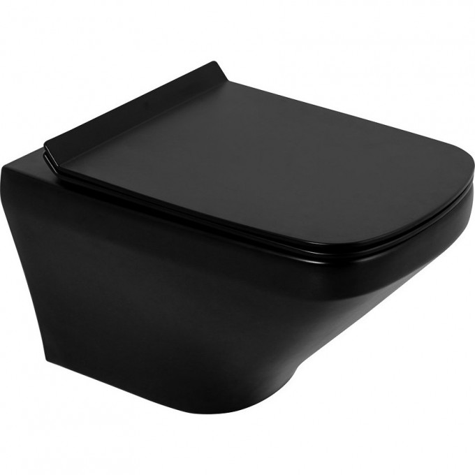 Подвесной безободковый унитаз BELBAGNO SELA BB3201CHR-MB