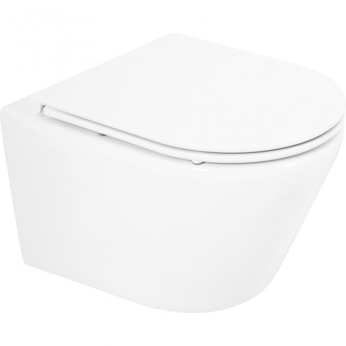 Подвесной безободковый унитаз с сиденьем микролифт BELBAGNO TRE BB8001CHR-SC