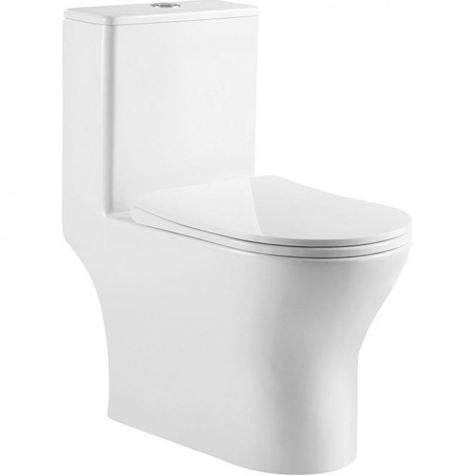 Унитаз-моноблок BELBAGNO LOUNGE с сиденьем дюропласт soft close, P-trap BB8618CPR-MN/SC