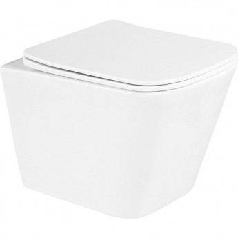 Унитаз подвесной BELBAGNO BB3103CHR-MB/SC с сиденьем и креплением, черный матовый