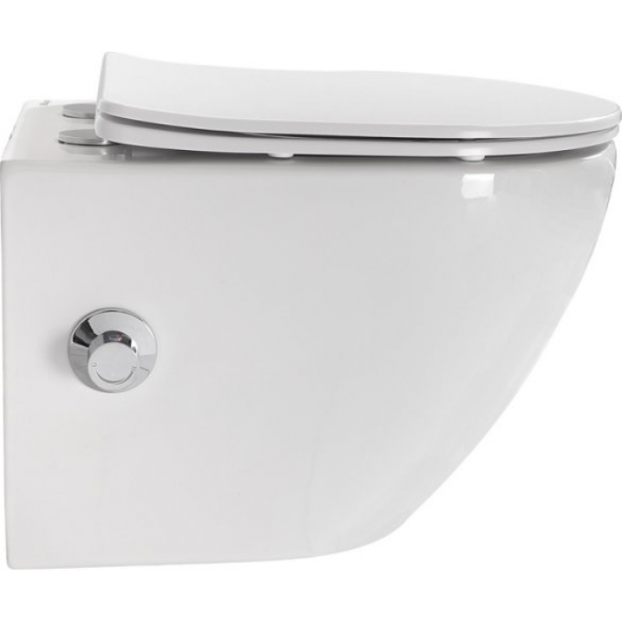 Унитаз подвесной безободковый BELBAGNO UNO с функцией биде BB3105CHR-BS/SC